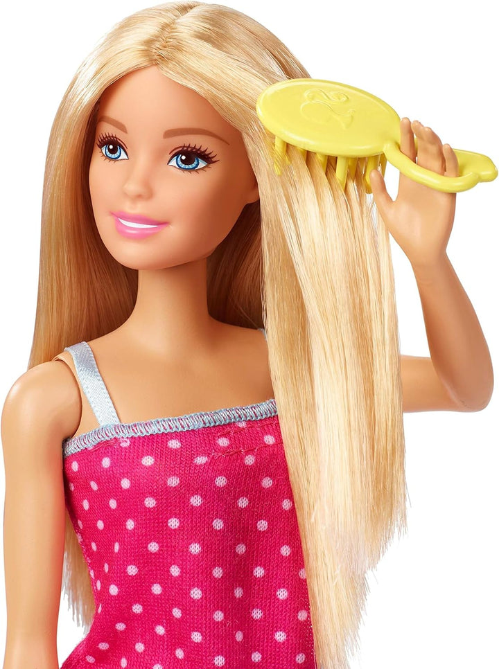 Barbie FXG51 Barbie Deluxe-Set Möbel Badezimmer & Puppe Badezimmer mit Dusche, Badezimmer mit Dusche