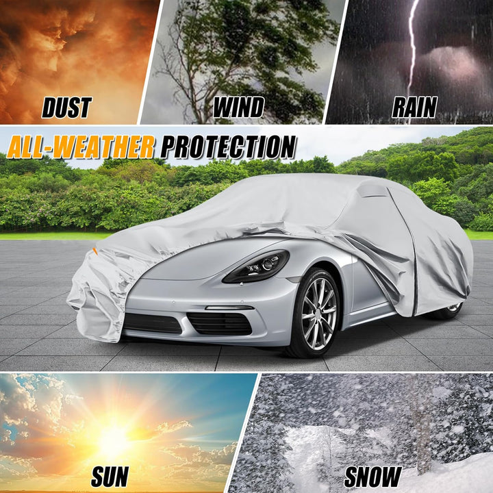 Autoabdeckung Wasserdicht für 1997–2025 Porsche 718 Boxster/Cayman, Vollgarage Autoplane Auto Abdeck