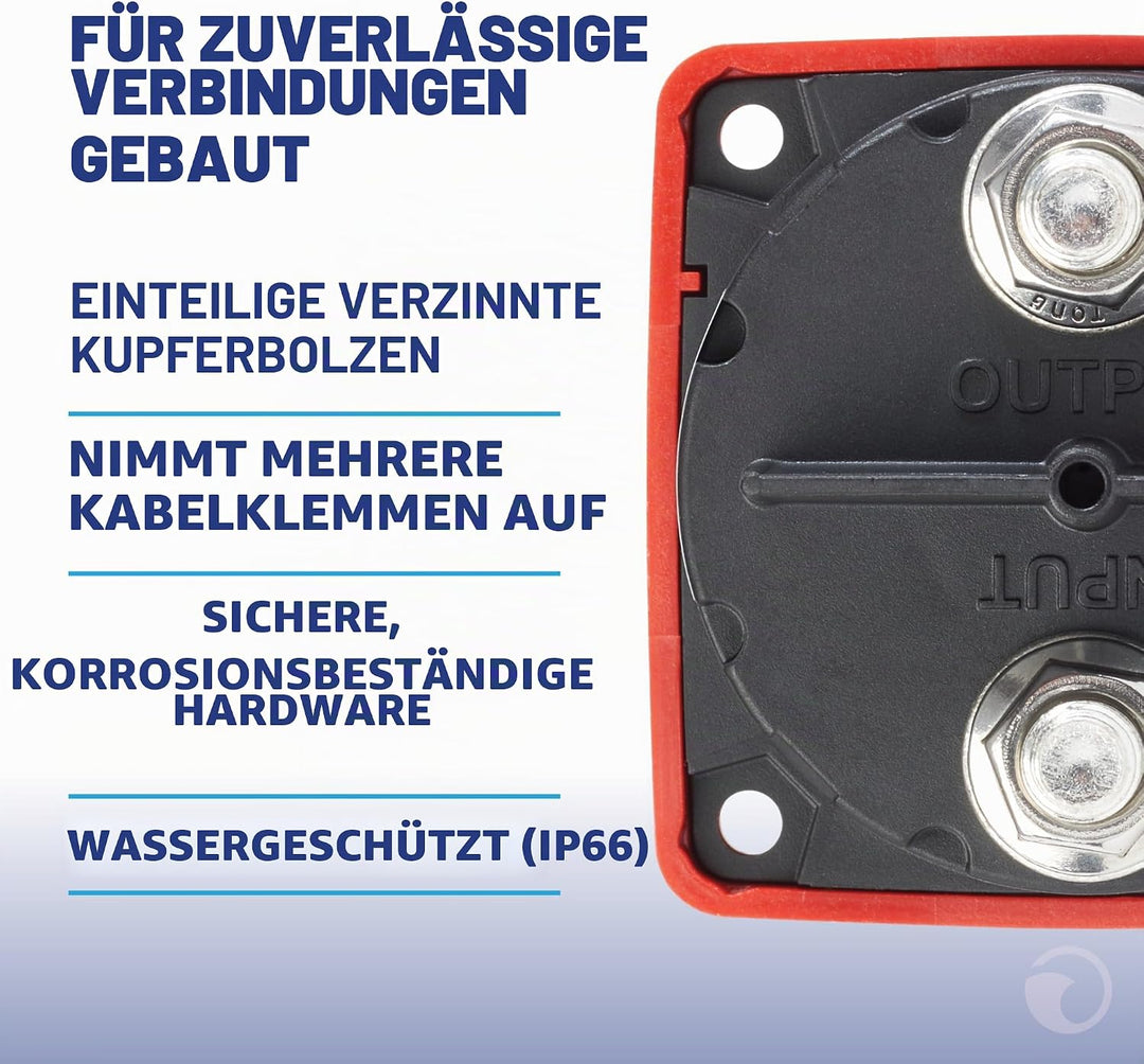 Blue Sea Systems Batterieschalter m-Serie, 300 A, An-Aus mit Knauf MULTICOLOR, An-Aus mit Knauf MULT