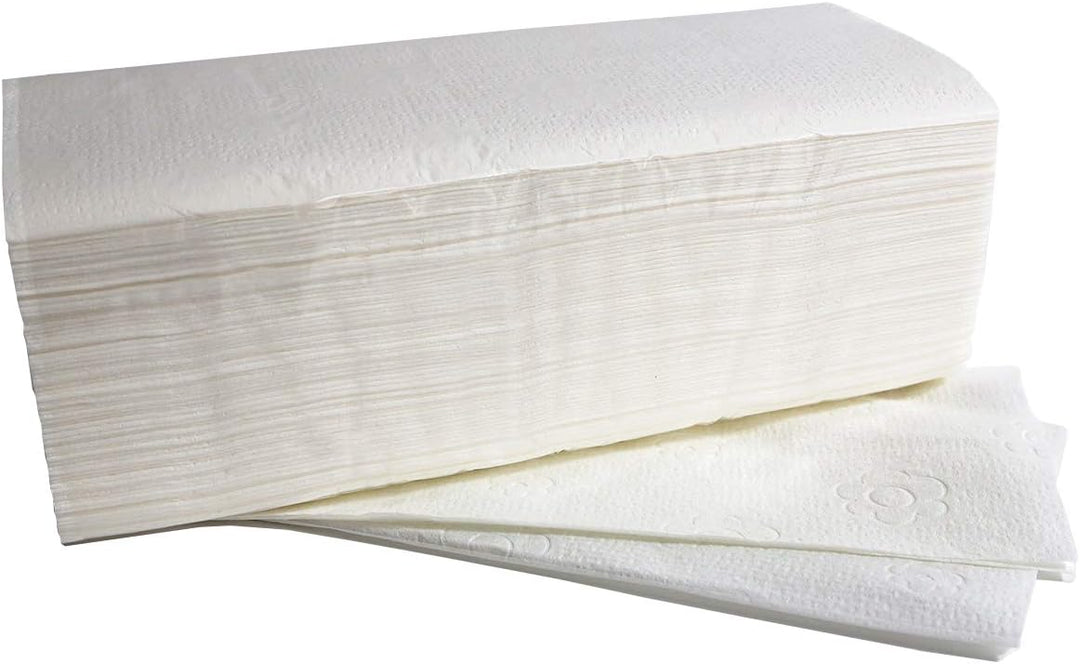 Fripa 4042101 Papiertücher Comfort: 2-lagig, 20x150 Tücher, 100% Zellstoff, V-Falz, reissfest, hochw