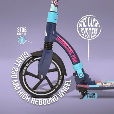 Apollo 230mm Giant XXL Wheel City-Scooter - Hurricane, Roller mit Federung für Erwachsene, klappbar