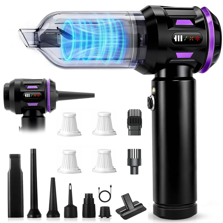 Citybee Handstaubsauger Akku Mini Staubsauger Kabellos - 25000Pa Handstaubsauger Stark 4 in 1 Autost