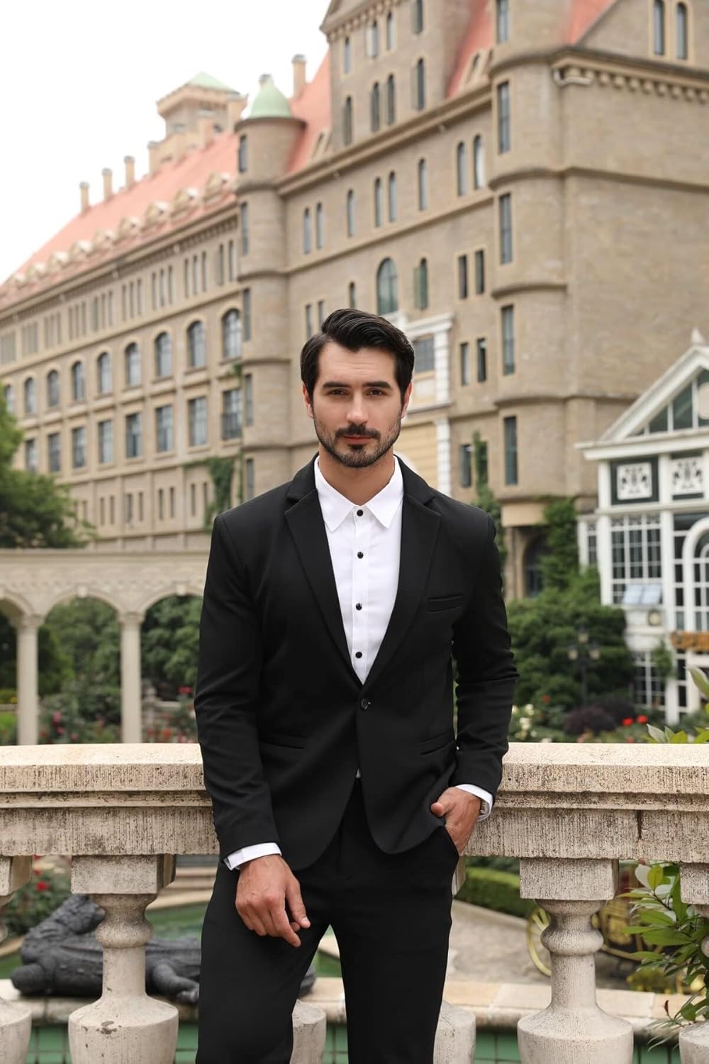 Allthemen Anzug Herren 2 Teilig Slim Fit Herrenanzug EIN Knopf Business Hochzeitanzug für Männer XS