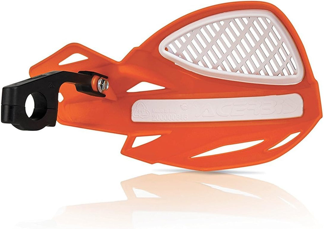 Acerbis 2072675321 Vented Uniko Handguards, Orange 2016/ White, Orange 2016/ White
