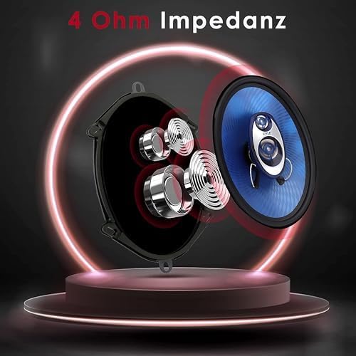 Pyle Auto Lautsprecher 5x7 Zoll 3 Wege Set 300W - Einbaulautsprecher Auto Kfz Lautsprecher mit Hocht