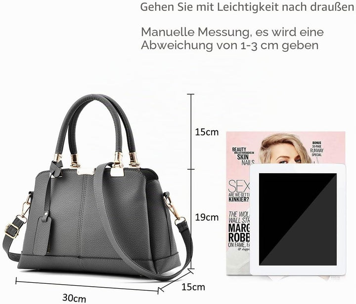 NICOLE & DORIS Damen Handtaschen Elegante Damen Tasche Designe Frauen Umhängetasche PU Weiche Ledert