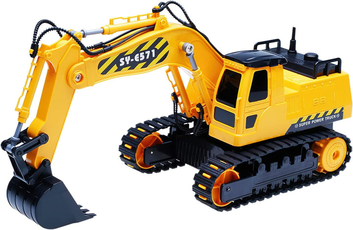 fisca Ferngesteuerter Bagger, 1:26 RC Ferngesteuerter Kettenbagger mit 8 Kanälen, 2.4 G Wireless Rem