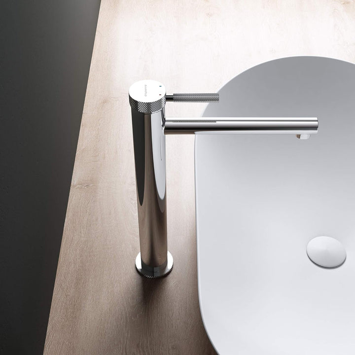 Mai & Mai Waschtischarmatur WAO-7601-H in Silber Waschbeckenarmatur 30,5 cm hoch Einhebelmischer ca