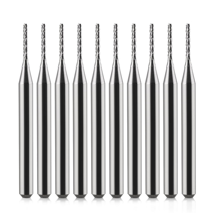 EU_HOZLY 3.175mm Hartmetall-Endfräser Gravierbits CNC-Leiterplatten-Maschinen 1.0mm Schneidkanten-Pa