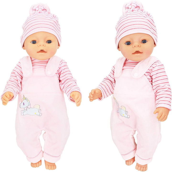 ZWOOS Puppenkleidung für New Born Baby Puppen 35-43 cm, Geschenke für Mädchen, Kinder, 4er-Pack