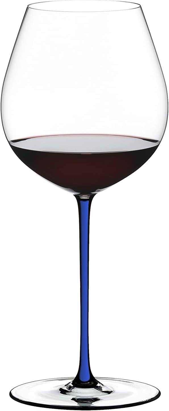 Riedel Fatto A Mano Old World Pinot Noir Weinglas, Blau Pinot Noir Blau, Pinot Noir Blau