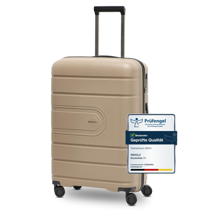REDOLZ Hartschalen Check-in Koffer | Mittelgrosser M Trolley 45 x 26 x 66 cm aus hochwertigem, leich
