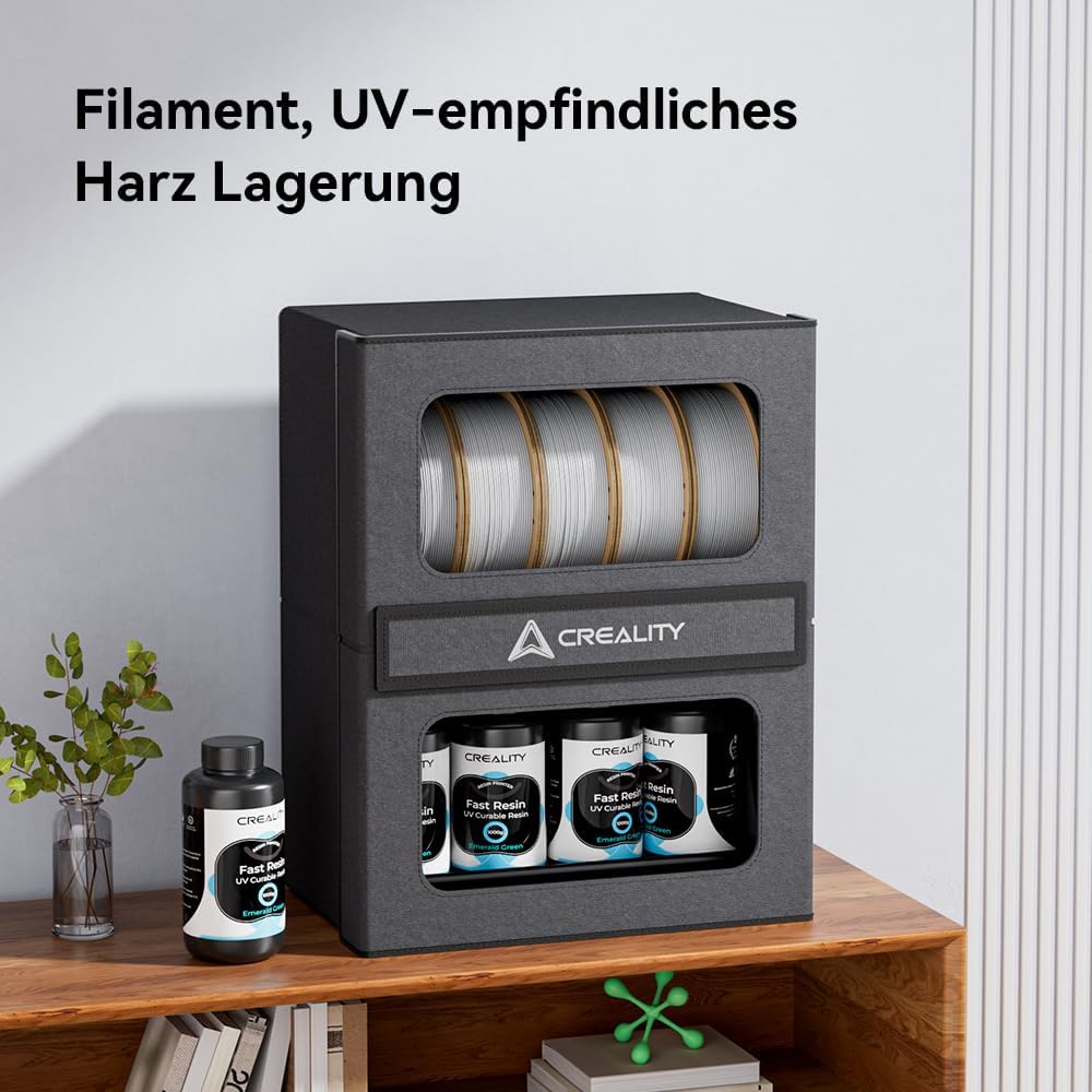 Creality Filament Trocknungsbox, 3D Filament Aufbewahrung mit Magnetverschluss, Feuchtigkeits & Stau