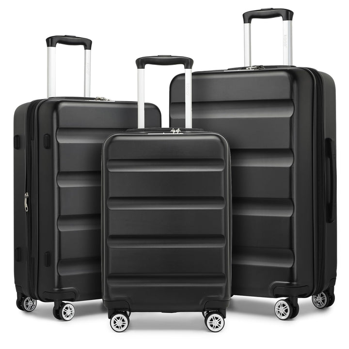 KONO Koffer Trolley Kofferset 3 Teilig Erweiterbarer Leichte Hartschalenkoffer aus ABS+PC Reisekoffe