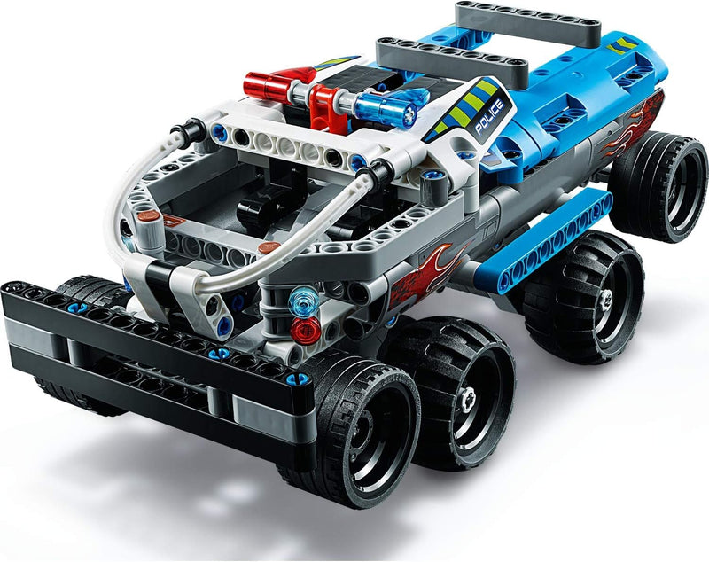 Lego 42091 Technic Polizei-Verfolgungsjagd, Spielzeugauto mit Rückziehmotor, Bauset für Jungen und M