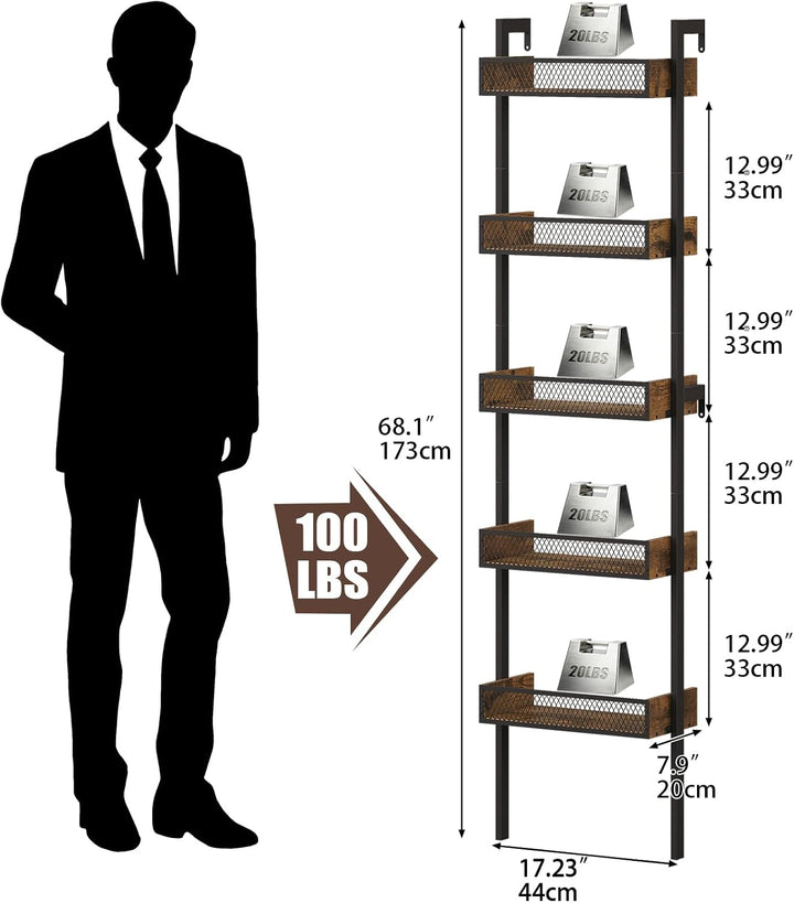 VEDECASA 5‑Stufiges Weinregal &amp; Liquor Stand – Freistehendes Flaschenregal &amp; Wand‑Display Regal für