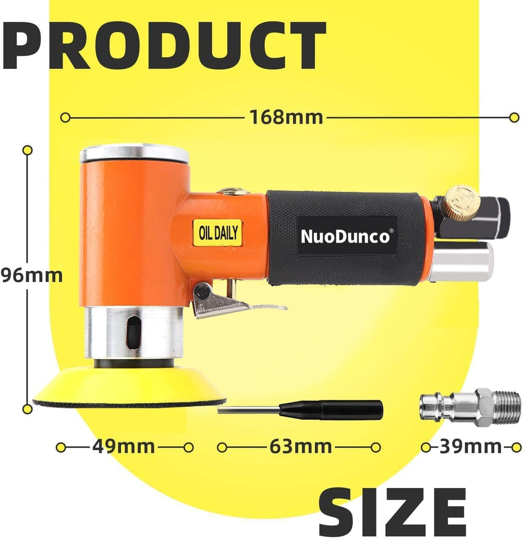 Druckluft Exzenterschleifer Mini 50mm 75mm Poliermaschine Auto Polierer Set Nur Druckluftschleifer,