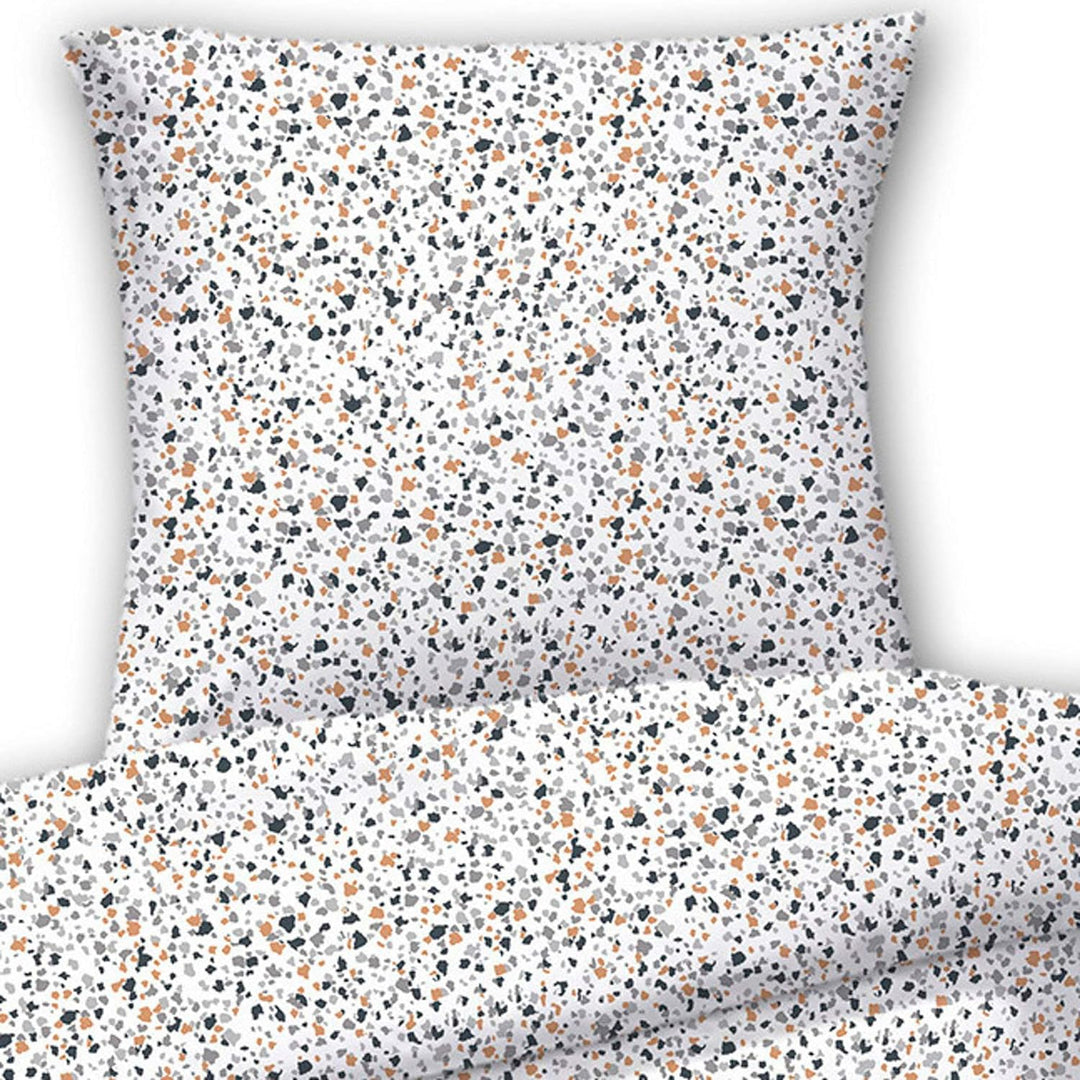 Dyckhoff Weichfrottier Bettwäsche Ambra Gold-Silber 1 Bettbezug 155 x 200 cm + 1 Kissenbezug 80 x 80