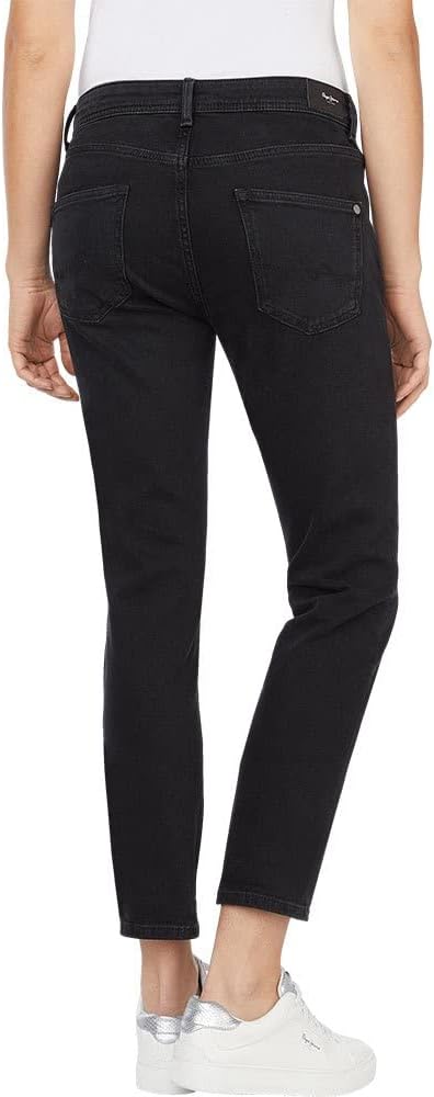 Pepe Jeans Damen Jeans Violet 27W / 34L Schwarz (Denim-xf1), 27W / 34L Schwarz (Denim-xf1)