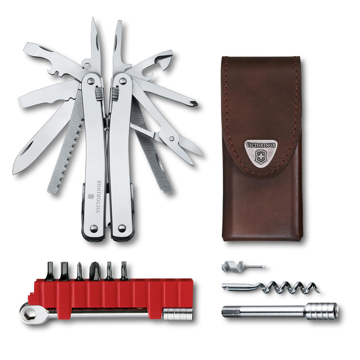 Victorinox Multifunktionswerkzeug Swiss Tool Spirit X Plus Ratchet, 36 Funktionen, Swiss Made, Multi