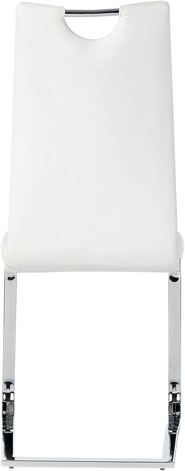 IDIMEX Esszimmerstuhl Schwingstuhl SABA, Set mit 4 Stühlen, Chrom/weiss, Weiss