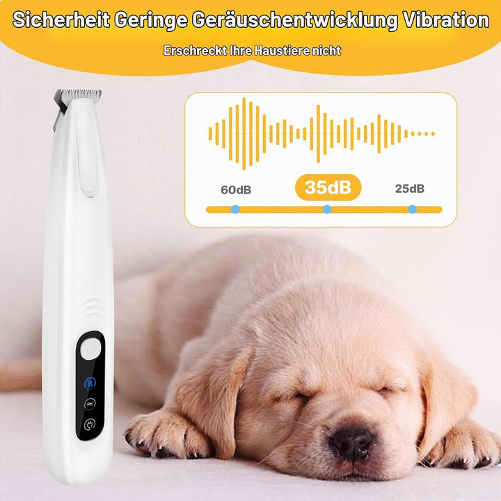 ETACCU Pfotentrimmer für Hunde mit LED-Licht &amp; Wiederaufladbar - Leise Hundepfoten Trimmer, Pfoten R