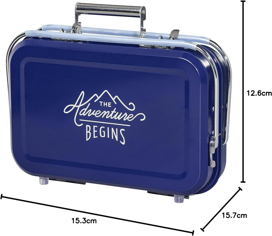 Gentlemen's Hardware GEN253 Tragbarer Grill, blau, 32 x 31,5 x 40 cm