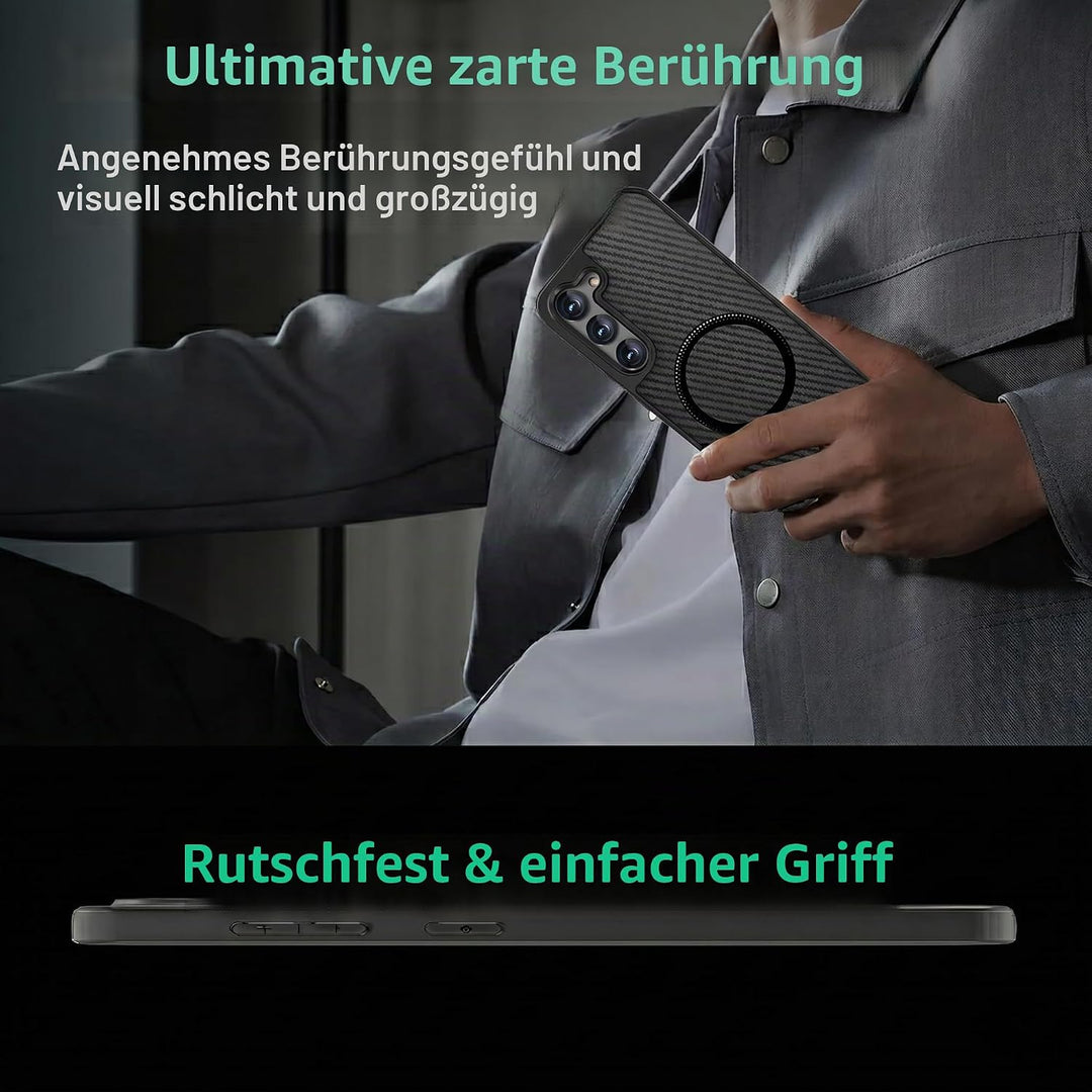 ONES Magnetisch für Samsung Galaxy S23 Ultradünne Hülle, Kompatibel mit MagSafe, Fallschutz in Milit