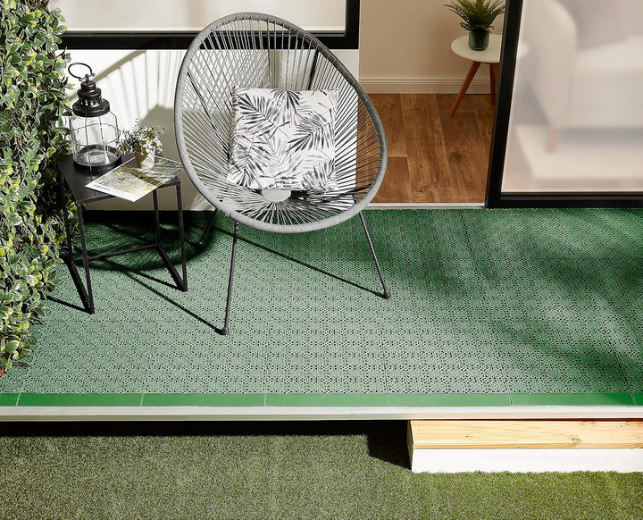 andiamo Terra Sol Terassenfliesen Klicksystem - Kunststoffplatten Aussenbereich für Balkon - Terasse