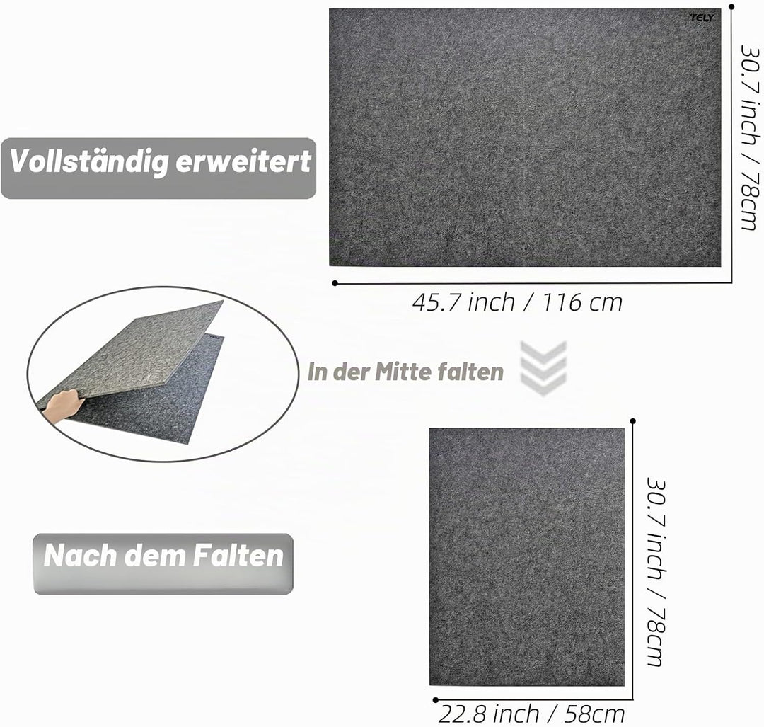 TELY Faltbares Puzzlebrett, Filzmatte für bis zu 2000 Puzzleteile, faltbar für einfache Aufbewahrung