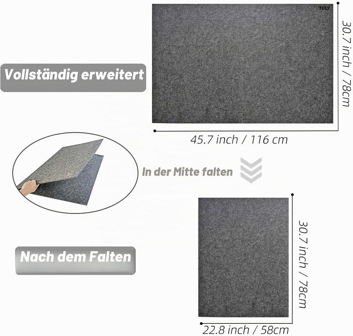 TELY Faltbares Puzzlebrett, Filzmatte für bis zu 2000 Puzzleteile, faltbar für einfache Aufbewahrung