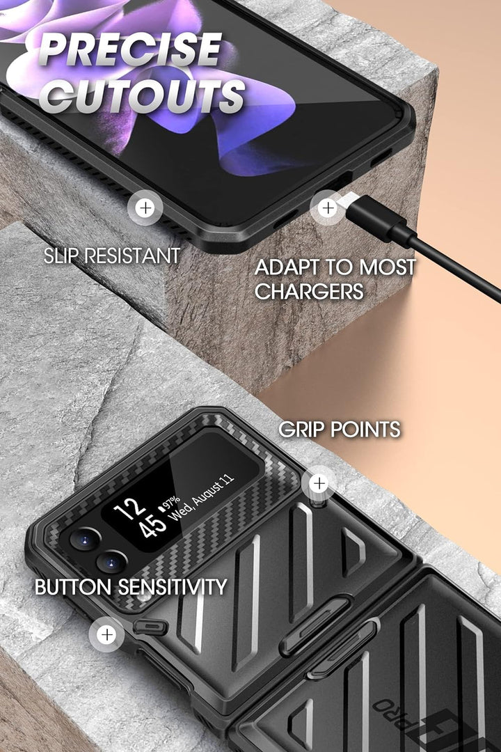 SupCase Outdoor Hülle für Samsung Galaxy Z Flip 3 5G (2021), Robust Handyhülle Bumper Case Premium S