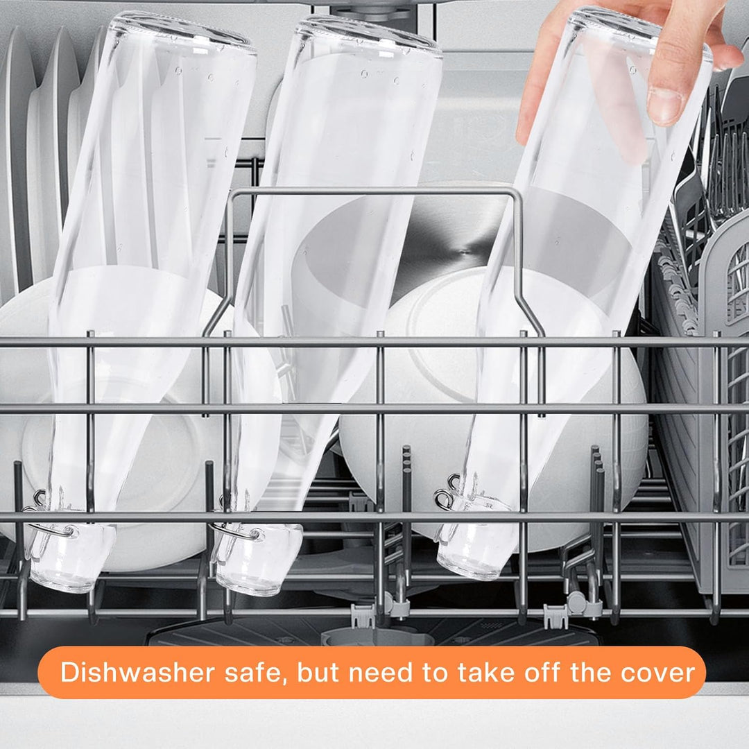 Zanfqvo Glasflaschen 500ml mit Bügelverschluss, 6 Stück Kleine Flaschen Zum Befüllen, Bügelflasche z