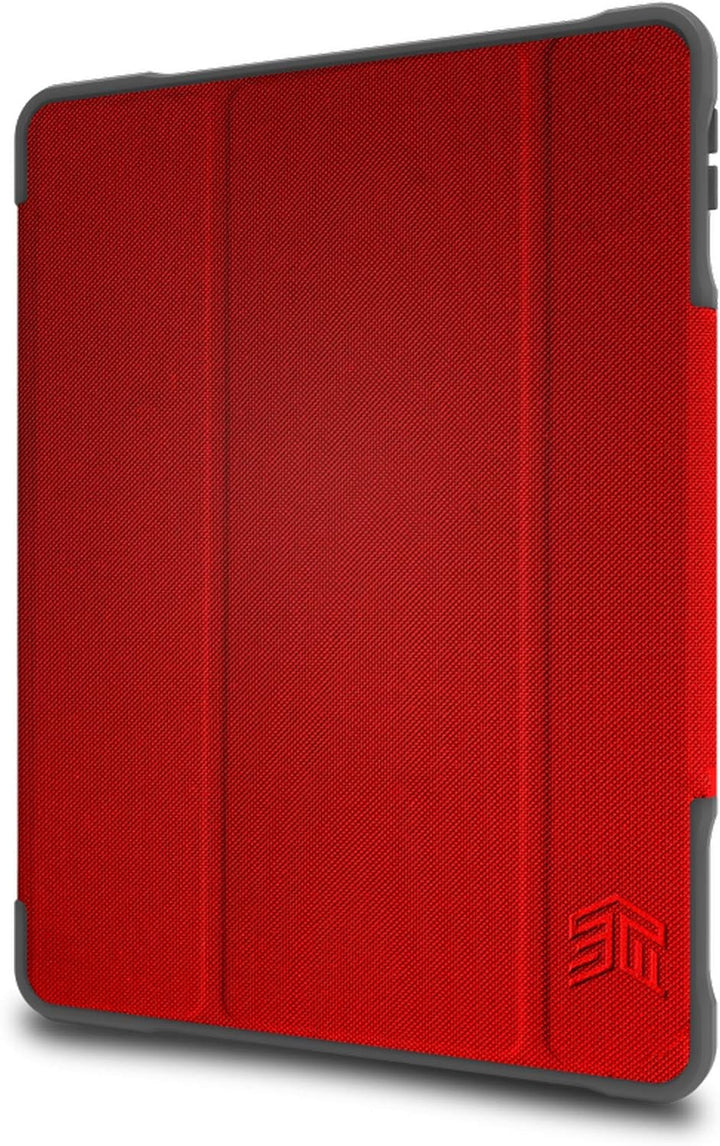 STM Bags Dux Plus DUO Case für Apple iPad 10,2" (2019 &amp; 2020) - rot/transparent [Militär Standard I