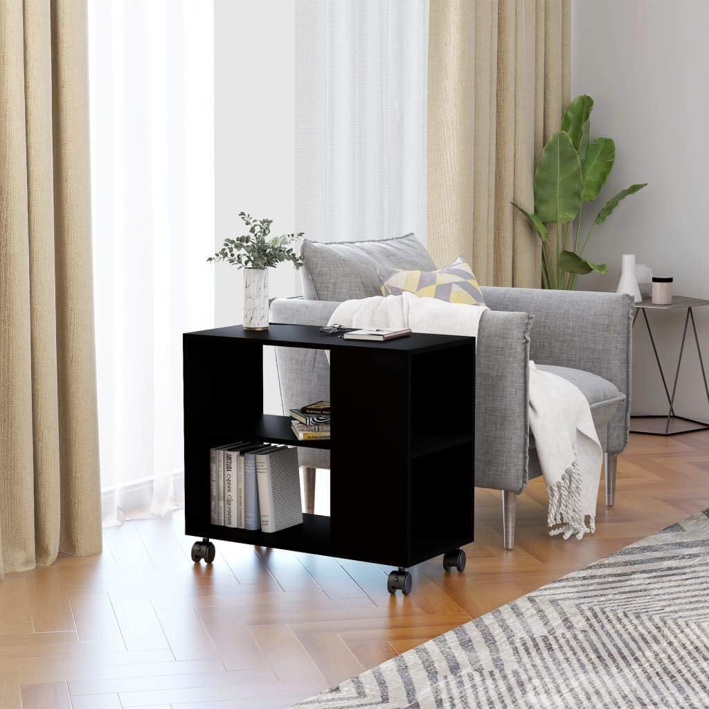 Tidyard Beistelltisch Couchtisch mit 2 Ebenen 4 Rollen Wohnzimmertisch Sofatisch Kaffeetisch Teetisc