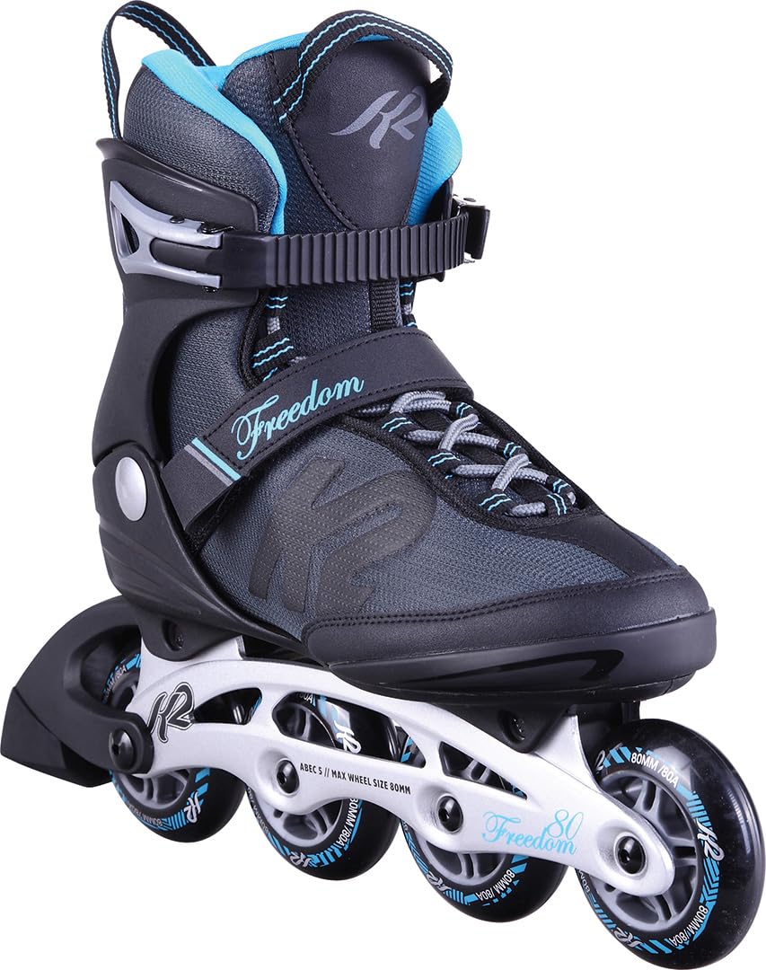 K2 Inline Skates Freedom W Für Damen Mit K2 Softboot, Black - Light Blue EU: 36.5 (UK: 4 / US: 6.5),