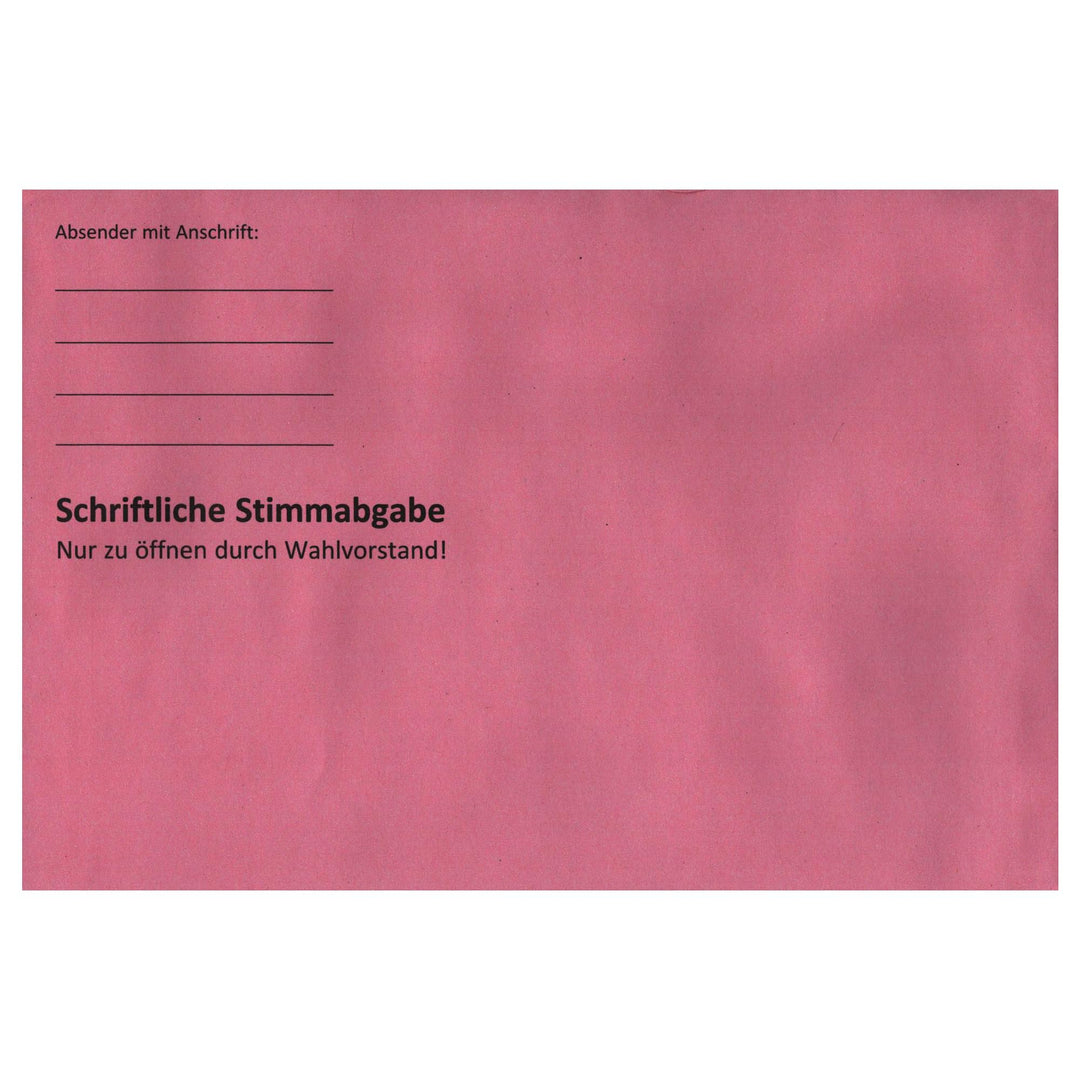 Betriebsratswahl – Äussere Wahlumschläge B6 (176×120mm), einseitig bedruckt – Kuvert für Rücksendung