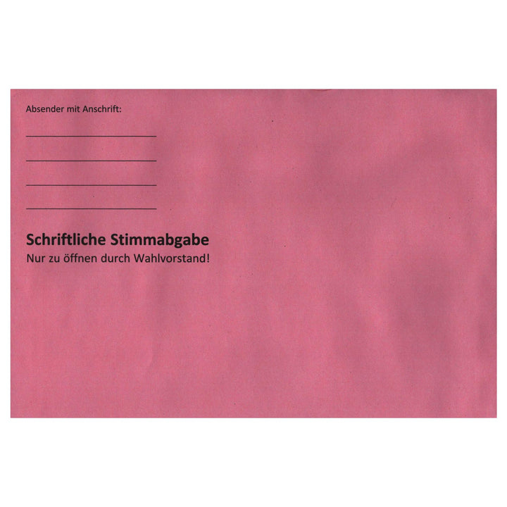 Betriebsratswahl – Äussere Wahlumschläge B6 (176×120mm), einseitig bedruckt – Kuvert für Rücksendung