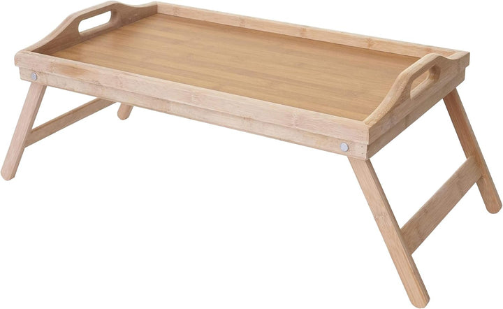 Tablett HWC-B88AM, Serviertablett Holztablett Frühstückstablett Dekotablett, Bambus 21x64x30cm