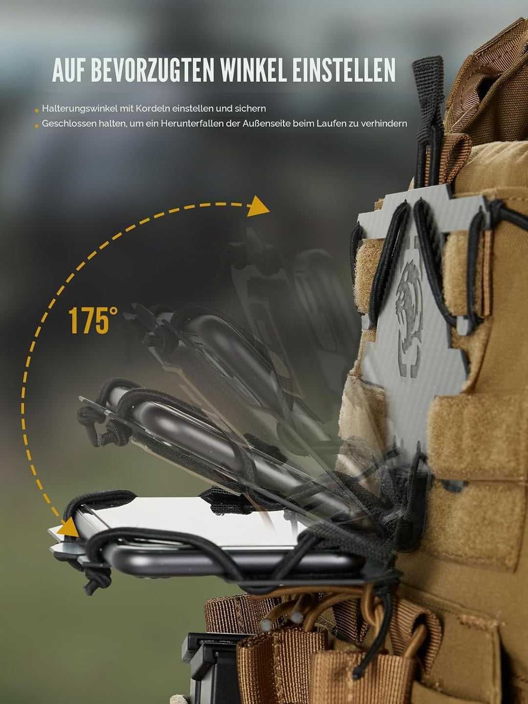 OneTigris Plattenträger Telefon Halterung Handyhalter Montageplatte für Plate Carrier Taktische West