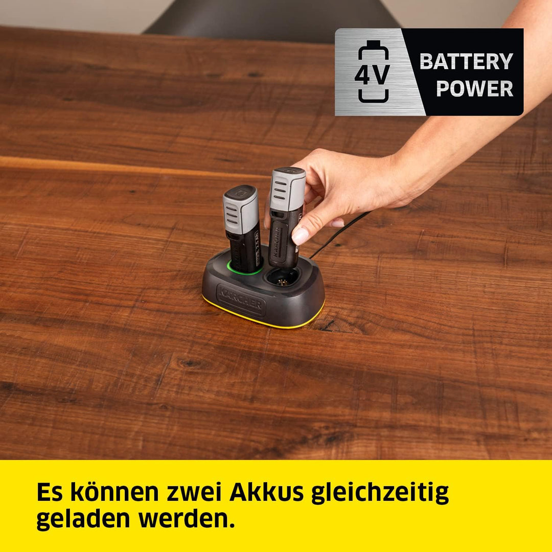 Kärcher Schnellladegerät Fast Charger Duo Battery Power 4 V, max. Ladestrom: 2 x 2,5 A, LED-Anzeige,
