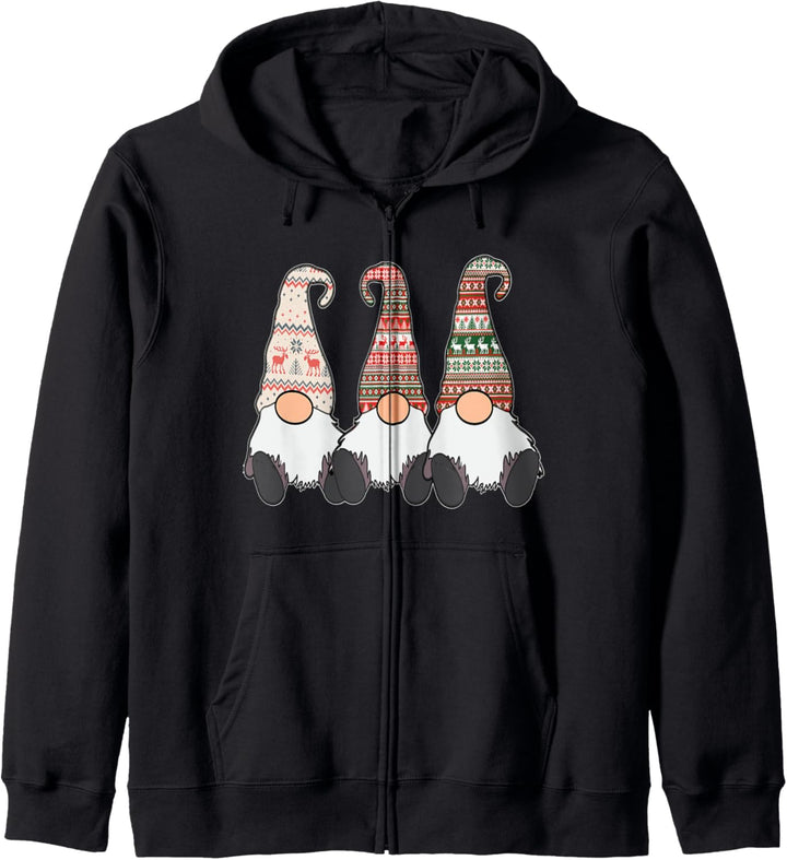 3 nordische Zwerge Winter Weihnachten Schwedisch Tomte Kapuzenjacke