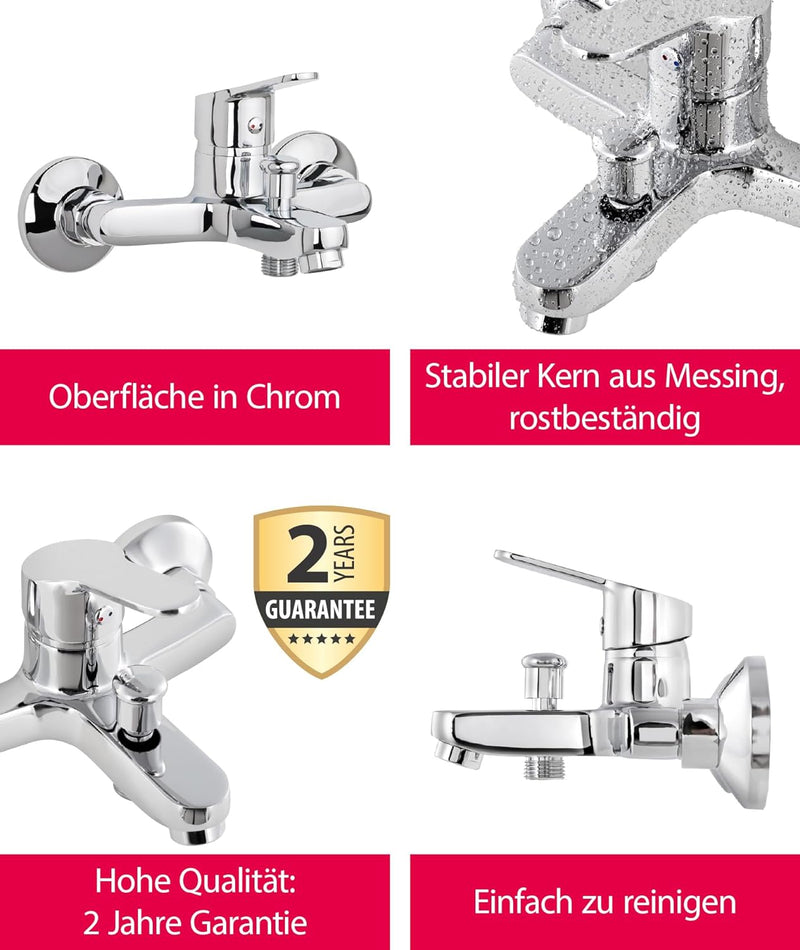 aquaSu® Basic Wannenarmatur 863 mit Umsteller, Typ 1/2 &