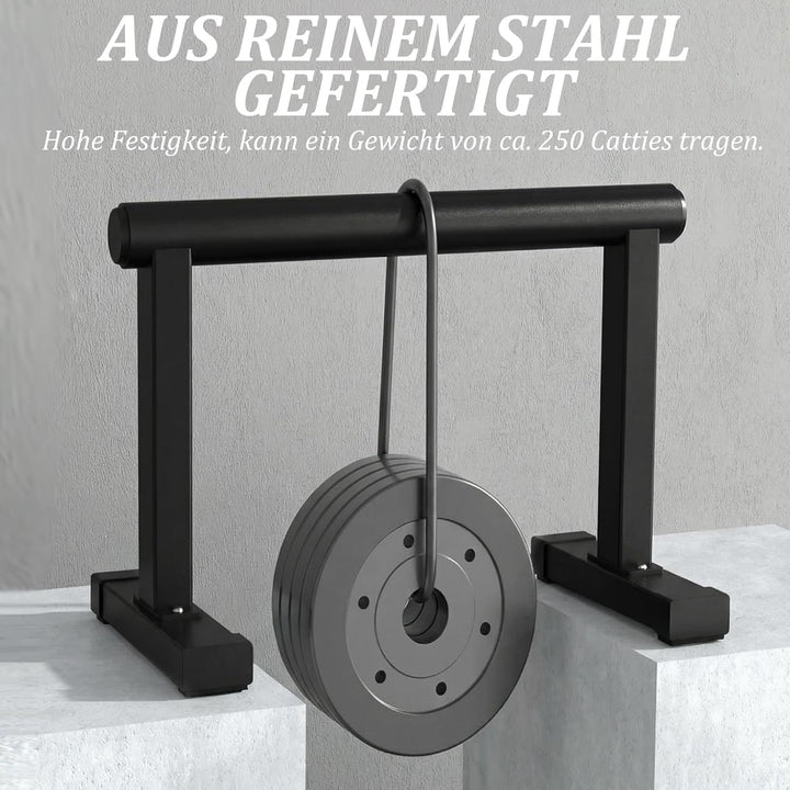 Parallettes mit Holzgriffen, Rutschfeste Handstand Griffe/Dip Bar für Calisthenics, Krafttraining &