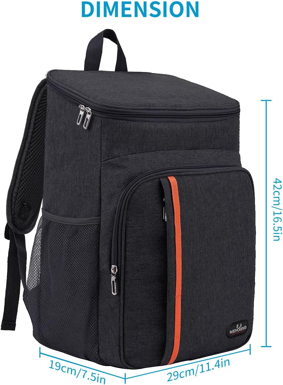 HEQUN 23L Kühlrucksack Thermo Rucksack Picknickrucksack Kühltasche Gross Isoliert Cooler Bag Perfekt