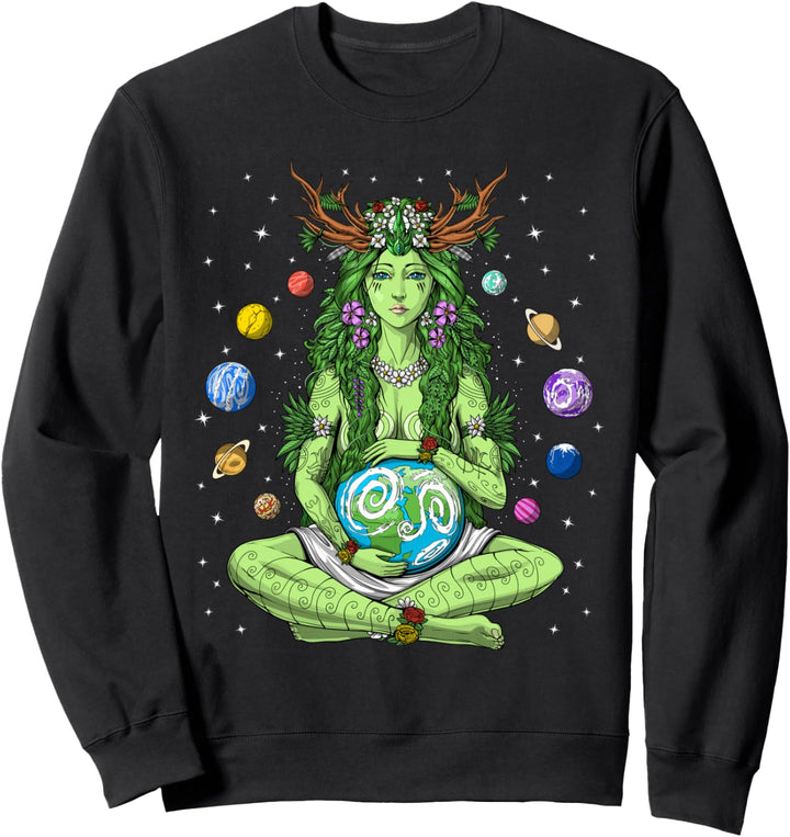 Gaia Griechische Göttin Mutter Erde Hippie Natur Spirituelle Sweatshirt