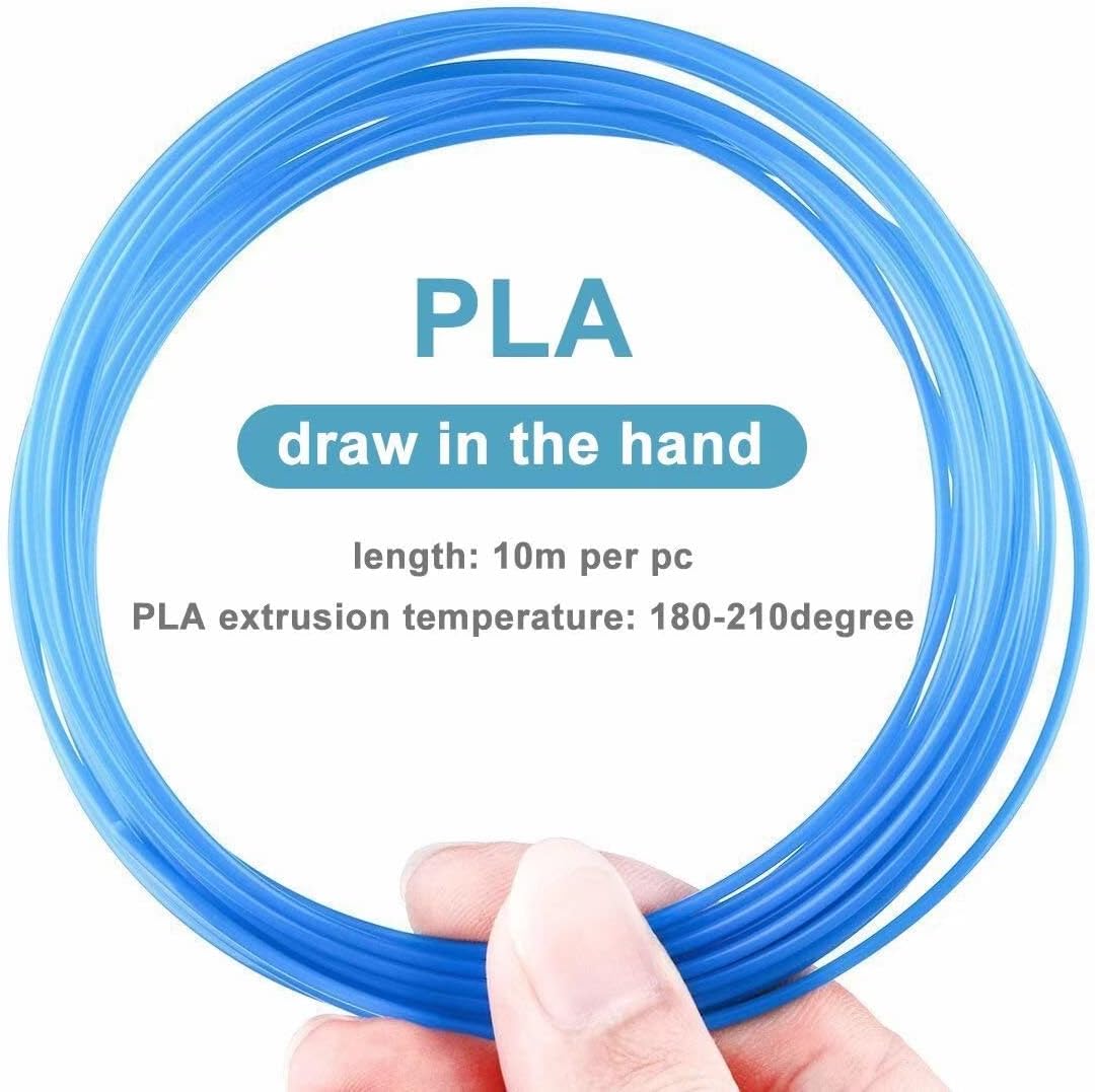 PLA 3D-Stift-Filament, 20 Farben, je 10 m – PLA-Filament für 3D-Stift, 1,75 mm, 3D-Stift-Farben, ein