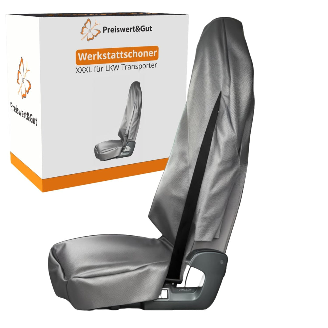 Preiswert&Gut Sitzbezug XXXL Kunstleder universal passend – Reissfester Werkstattschoner & Autositzs