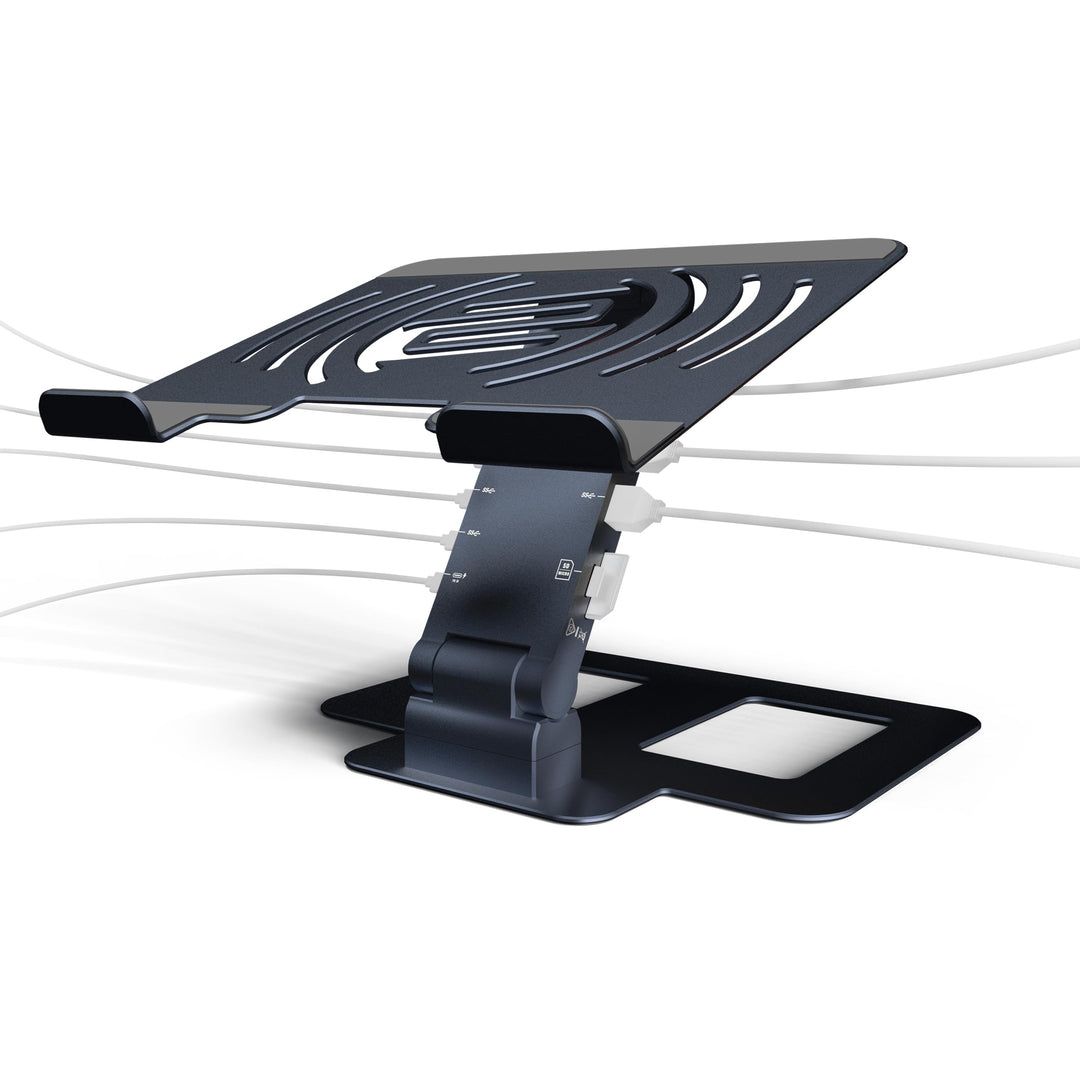 Reloop Stand Hub Pro - Laptop-Ständer und 10-in-1-Multimedia-Hub mit Power Delivery