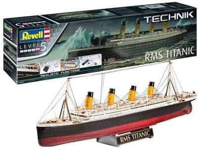 Revell 00458 RMS Titanic - Technik originalgetreuer Modellbausatz für Experten, unlackiert, Mittel R